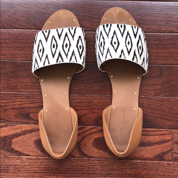 Madewell Shoes - Madewell Thea calf hair slide sandal sz 8 EUC